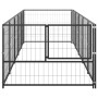 Steel kennel 5 m² black by vidaXL, Dog kennels and fences - Ref: Foro24-3082095, Price: 216,92 €, Discount: %