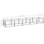 Steel kennel 5 m² black by vidaXL, Dog kennels and fences - Ref: Foro24-3082095, Price: 216,92 €, Discount: %