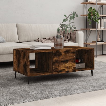 Couchtisch aus geräuchertem Eichensperrholz, 102 x 50 x 40 cm von vidaXL, Couchtisch - Ref: Foro24-829321, Preis: 47,80 €, Ra...