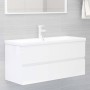 Mueble con lavabo madera de ingeniería blanco brillante de vidaXL, Tocadores de baño - Ref: Foro24-3071573, Precio: 310,44 €,...