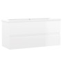 Mueble con lavabo madera de ingeniería blanco brillante de vidaXL, Tocadores de baño - Ref: Foro24-3071573, Precio: 312,98 €,...