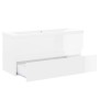 Mueble con lavabo madera de ingeniería blanco brillante de vidaXL, Tocadores de baño - Ref: Foro24-3071573, Precio: 310,44 €,...