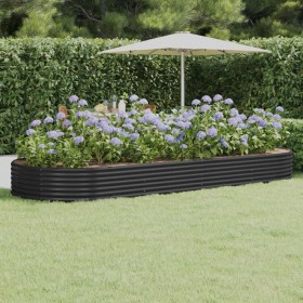 Steel flower bed anthracite powder coated 373x140x36cm by vidaXL, Pots and planters - Ref: Foro24-319036, Price: 81,99 €, Dis...