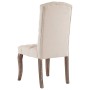 Sillas de comedor 2 unidades tela con apariencia de lino beige de vidaXL, Sillas de comedor - Ref: Foro24-287949, Precio: 220...