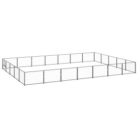 Steel kennel 35 m² black by vidaXL, Dog kennels and fences - Ref: Foro24-3082159, Price: 404,47 €, Discount: %