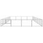 Silver dog kennel 40 m² steel by vidaXL, Dog kennels and fences - Ref: Foro24-3082156, Price: 426,16 €, Discount: %