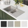 Kitchen sink with two gray granite bowls by vidaXL, Sinks - Ref: Foro24-151930, Price: 208,52 €, Discount: %