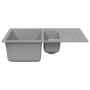 Fregadero de cocina con dos senos granito gris de vidaXL, Fregaderos - Ref: Foro24-151930, Precio: 208,52 €, Descuento: %