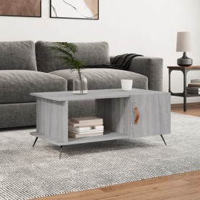 Mesa de centro madera contrachapada gris Sonoma 90x50x40 cm de vidaXL, Mesas de centro - Ref: Foro24-829466, Precio: 42,99 €,...