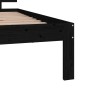 Black single solid wood bed frame 75x190 cm by vidaXL, Beds and slatted bases - Ref: Foro24-810459, Price: 115,34 €, Discount: %