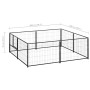 Steel dog kennel 4 m² black by vidaXL, Dog kennels and fences - Ref: Foro24-3082109, Price: 157,41 €, Discount: %