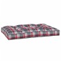 Cushion for pallet sofa red plaid fabric 120x80x12 cm by vidaXL, Cushions for chairs and sofas - Ref: Foro24-314421, Price: 2...