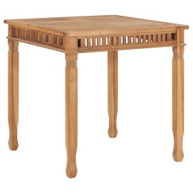 Garden dining table solid teak wood 80x80x80 cm by vidaXL, Garden tables - Ref: Foro24-49384, Price: 229,82 €, Discount: %