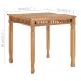 Mesa de comedor de jardín madera maciza de teca 80x80x80 cm de vidaXL, Mesas de jardín - Ref: Foro24-49384, Precio: 216,99 €,...