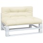 Kissen für Palettensofa 2 Einheiten cremefarbener Stoff von vidaXL, Kissen für Stühle und Sofas - Ref: Foro24-314545, Preis: ...