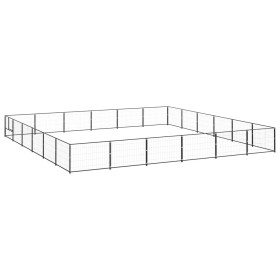 Steel kennel 36 m² black by vidaXL, Dog kennels and fences - Ref: Foro24-3082169, Price: 400,24 €, Discount: %