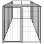 Black kennel 6.05 m² steel by vidaXL, Dog kennels and fences - Ref: Foro24-3082201, Price: 366,99 €, Discount: %