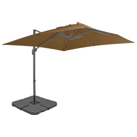 Garden umbrella with portable taupe base by vidaXL, Umbrellas - Ref: Foro24-276348, Price: 362,99 €, Discount: %