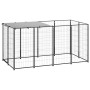 Black kennel 2.42 m² steel by vidaXL, Dog kennels and fences - Ref: Foro24-3082199, Price: 172,99 €, Discount: %