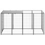 Black kennel 2.42 m² steel by vidaXL, Dog kennels and fences - Ref: Foro24-3082199, Price: 172,99 €, Discount: %