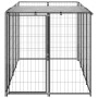 Black kennel 2.42 m² steel by vidaXL, Dog kennels and fences - Ref: Foro24-3082199, Price: 172,99 €, Discount: %