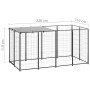 Black kennel 2.42 m² steel by vidaXL, Dog kennels and fences - Ref: Foro24-3082199, Price: 172,99 €, Discount: %