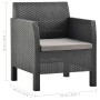 Garden furniture set 3 pieces anthracite gray PP rattan cushions by vidaXL, Garden sets - Ref: Foro24-3079675, Price: 550,19 ...