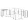 Silver dog kennel 8.47 m² steel by vidaXL, Dog kennels and fences - Ref: Foro24-3082219, Price: 305,71 €, Discount: %