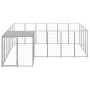 Silver dog kennel 8.47 m² steel by vidaXL, Dog kennels and fences - Ref: Foro24-3082219, Price: 305,71 €, Discount: %