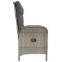 Reclining garden bench with gray PE rattan cushions 107 cm by vidaXL, garden benches - Ref: Foro24-319893, Price: 158,52 €, D...