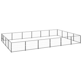 Steel kennel 24 m² black by vidaXL, Dog kennels and fences - Ref: Foro24-3082145, Price: 336,48 €, Discount: %