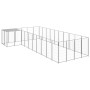 Silver dog kennel, 13.31 m² steel by vidaXL, Dog kennels and fences - Ref: Foro24-3082244, Price: 398,50 €, Discount: %