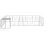 Silver dog kennel, 13.31 m² steel by vidaXL, Dog kennels and fences - Ref: Foro24-3082244, Price: 398,50 €, Discount: %