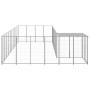 Silver dog kennel, 13.31 m² steel by vidaXL, Dog kennels and fences - Ref: Foro24-3082244, Price: 398,50 €, Discount: %