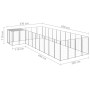 Silver dog kennel, 13.31 m² steel by vidaXL, Dog kennels and fences - Ref: Foro24-3082244, Price: 398,50 €, Discount: %