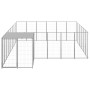 Silver kennel 12.1 m² steel by vidaXL, Dog kennels and fences - Ref: Foro24-3082220, Price: 373,83 €, Discount: %