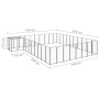 Black kennel 25.41 m² steel by vidaXL, Dog kennels and fences - Ref: Foro24-3082240, Price: 603,21 €, Discount: %