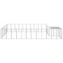 Silver kennel 19.36 m² steel by vidaXL, Dog kennels and fences - Ref: Foro24-3082222, Price: 474,24 €, Discount: %