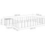 Silver kennel 19.36 m² steel by vidaXL, Dog kennels and fences - Ref: Foro24-3082222, Price: 474,24 €, Discount: %