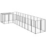 Black kennel 7.26 m² steel by vidaXL, Dog kennels and fences - Ref: Foro24-3082237, Price: 413,49 €, Discount: %