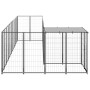 Black kennel 7.26 m² steel by vidaXL, Dog kennels and fences - Ref: Foro24-3082237, Price: 413,49 €, Discount: %