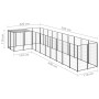 Black kennel 7.26 m² steel by vidaXL, Dog kennels and fences - Ref: Foro24-3082237, Price: 413,49 €, Discount: %