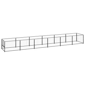 Steel kennel 6 m² black by vidaXL, Dog kennels and fences - Ref: Foro24-3082096, Price: 241,41 €, Discount: %