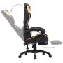 Silla gaming con reposapiés cuero sintético negro y dorado de vidaXL, Sillas de oficina - Ref: Foro24-287988, Precio: 180,97 ...