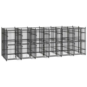 Outdoor steel dog kennel 11.06 m² by vidaXL, Dog kennels and fences - Ref: Foro24-3097941, Price: 1,00 €, Discount: %