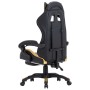 Gaming-Stuhl mit Fußstütze aus schwarzem und goldenem Kunstleder von vidaXL, Bürostühle - Ref: Foro24-287988, Preis: 180,97 €...