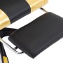 Silla gaming con reposapiés cuero sintético negro y dorado de vidaXL, Sillas de oficina - Ref: Foro24-287988, Precio: 180,97 ...