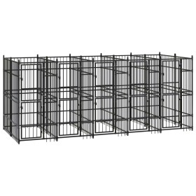 Steel outdoor kennel 9.22 m² by vidaXL, Dog kennels and fences - Ref: Foro24-3097940, Price: 1,00 €, Discount: %