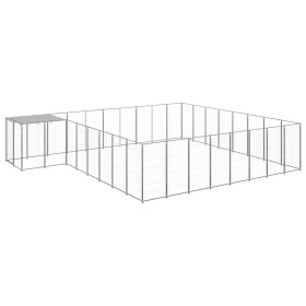 Silver kennel 20.57 m² steel by vidaXL, Dog kennels and fences - Ref: Foro24-3082234, Price: 471,99 €, Discount: %