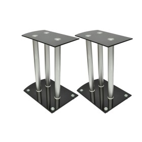 Lautsprecherständer aus schwarzem Glas und Aluminium, 2 Stück von vidaXL, Lautsprecherständer - Ref: Foro24-50139, Preis: 72,...